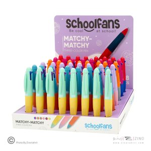 خودکار فشاری1/0کوتاه3رنگ اسکول فنز کد921403