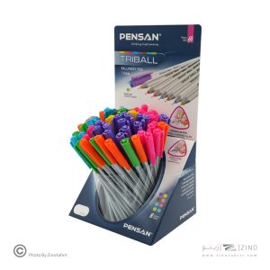 خودکار رنگی 1/0 (رنگ فانتزی )سه گوش تریبال پنسان  کد1003/S60R-8