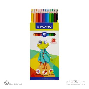 مدادرنگی12رنگ جعبه مقوایی بلند پیکاسو