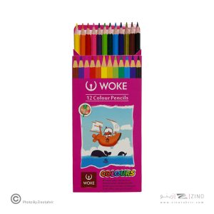 مدادرنگی12رنگ(شش گوش) جعبه مقوایی ووک