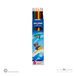 مدادرنگی6رنگ جعبه مقوایی سه گوش اسکول فنز کد92446