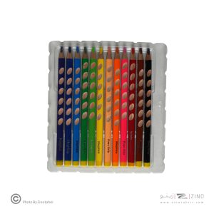 مدادرنگی12رنگ جعبه مقوایی سه گوش جامبو اسکول فنز کد92445