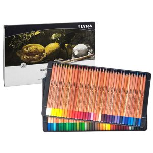 مدادرنگی72رنگ جعبه فلزی آبرنگی لیرا کد2011720