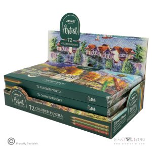 مداد رنگی72رنگ جعبه فلزی حرفه ای /آرتیست آریا کد3905/3934