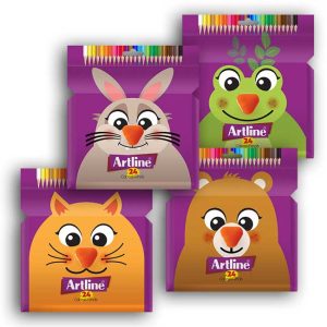 مدادرنگی24رنگ جعبه مقوایی آرت لاین کدECP24-P/IL