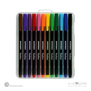 روان نویس نوک نمدی12رنگ(بدنه سه گوش) ماپرومکس کدMA-3210