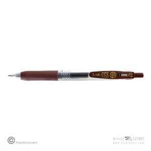 روان نویس فشاری ساراساکلیپ قهوه ای 0/7 زبرا (10عددی)