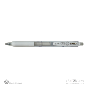 روان نویس فشاری ساراساکلیپ سفید 0/5 زبرا (10عددی)