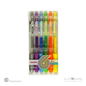 روان نویس فشاری گریپ دار0/7بسته6رنگ اینفینیتی(رنگ نئون) اسکول فنز کد921202-4