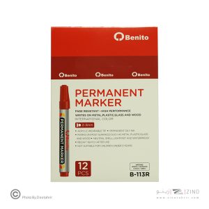 ماژیک معمولی گرد قرمز بنیتو