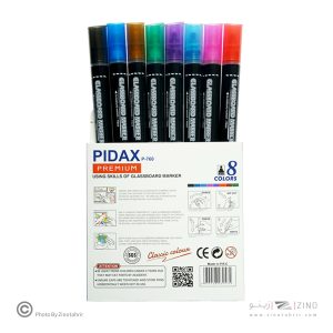 ماژیک 8 رنگ گلس برد پیداکس کد p760