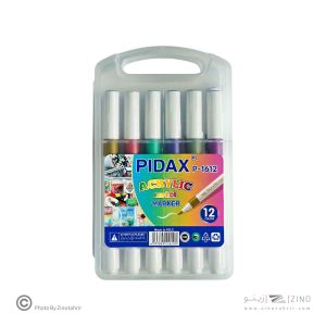 ماژیک اکریلیک12رنگ متال پیداکس کدP-1612