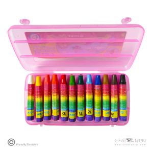 پاستل روغنی12رنگ طلقی کد2010آریا*72عدد*