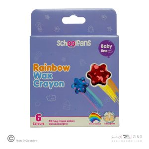 پاستل روغنی 6رنگ سوپر استار رنگین کمانی اسکول فنز کد92416