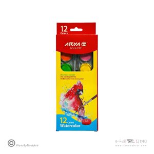 آبرنگ 12رنگ کمان کوچک 72عددی آریا کد 5008