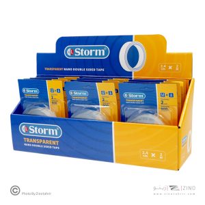 چسب دوطرفه 2میل شفاف 2/4 سانت نانو 2متری استورم کدHL-102438