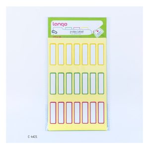 برچسب دوررنگی سایز10*35میلیمتر4برگی لانگوکدK-421 یا کد044