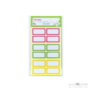 برچسب دوررنگی سایز20*40میلیمتر4برگی لانگوکدK-412  یا کد043