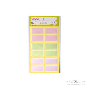 برچسب پاستلی سایز20*40میلیمتر4برگی لانگوکدK-412 یا کد053