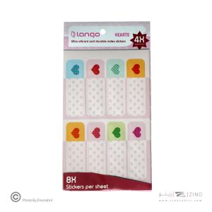 برچسب اسم فانتزی 4برگی لانگو طرح قلب