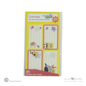 برچسب اسم دانش آموز طرح باب اسفنجی لانگو