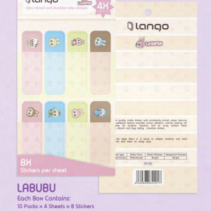 برچسب اسم فانتزی 4برگی لانگو طرح لبوبو