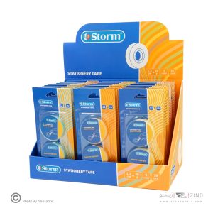 چسب نواری فانتزی رنگی1/2سانت 20یارد بسته2عددی استورم کدHL-102527