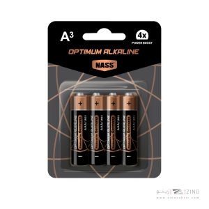 باتری نیم قلمی آلکالاین اپتی موم4عددی ناس کد520