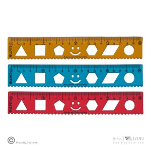 خط کش20سانت ساده و شابلون دار ژله ای(نشکن)آلپر (24عددی)