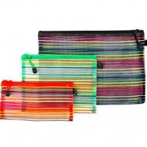 پاکت توری ملخی  زیپ دار رنگین کمانی پیداکس