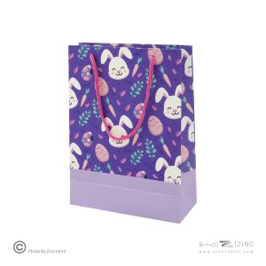 ساک دستی(کادویی)گلاسه طرح دار سایز1هیرمند پیپر16*22