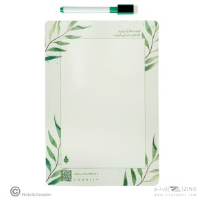 تخته وایت برد پشت مغناطیسی (یخچالی ) همراه با ماژیک سیره