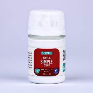 اکریلیک ساده30میل سوداکو سفید کد00340