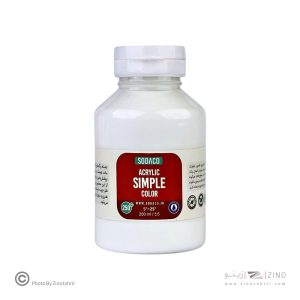 اکریلیک ساده250میل سوداکو سفید کد03340