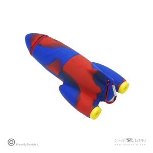 جامدادی تک زیپ سیلیکونی موشکی1 همراه با تراش خط کش و پاکن اسکول فنزکد92804-1