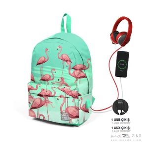 کوله پشتی با سوکت USB+AUXیایگان کد23432