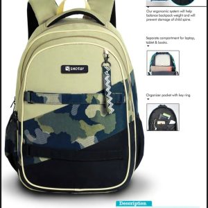 کوله پشتی طرحCANDY با پشتی طبی شوتای ارتشی کدG19-S12