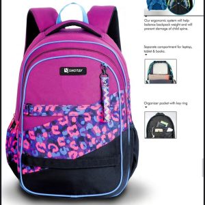 کوله پشتی طرحCANDY با پشتی طبی شوتای بنفش کدG19-S17