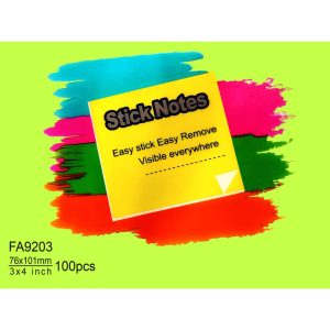 پست ایت100برگ76*101الوان اسکول فنز کد9203