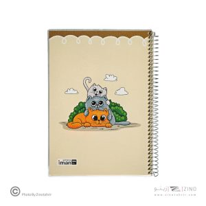 دفتر100برگ کد9404ایمان سیمی کارتونی جلدطلقی (6عددی)