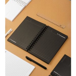 دفتر100برگ A5 خطدار سیمی جلدسخت (کاغذ مشکی) برگ سری پیور بیوتی کد70706