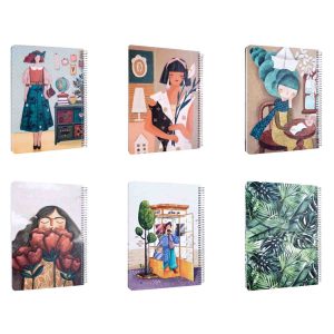 دفتر100برگ رحلی سیمی جلدسخت مسترنوت کد433کارتن23عددی