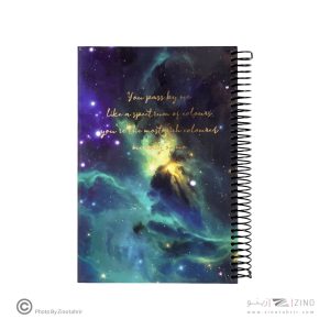 دفتر100برگA5 سیمی جلد سخت برگ سری کهکشانی کد70109