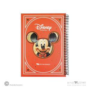 دفنر80برگ وزیری سیمی جلد سخت هیرمندپیپر سری دیزنی