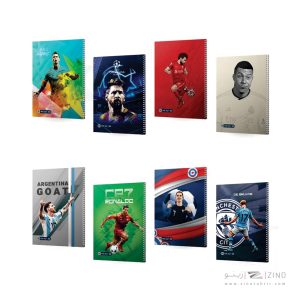 دفتر50برگ وزیری سیمی مجلد میکرو طرح ورزشی کدC45