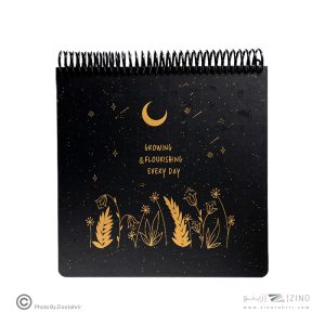 دفتر80برگ کاغذ مشکی(بی خط)210*210سیمی جلد سخت لانگو کدBN-400