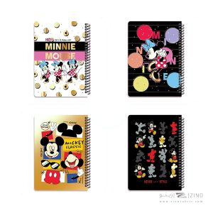 دفتر100برگ وزیری سیمی جلد سخت لانگو سری میکی و مینی کد810