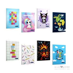 دفتر50برگ دوخط وزیری سیمی مجلد میکرو کدC84