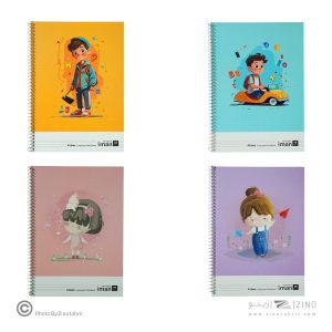 دفتر60برگ چهارخط کد8802 ایمان