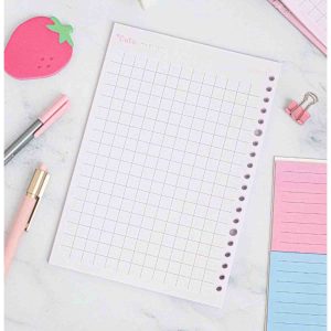 یدک دفتر کلاسوری 20حلقه شطرنجی برگ سری کیوت پالت کد74415